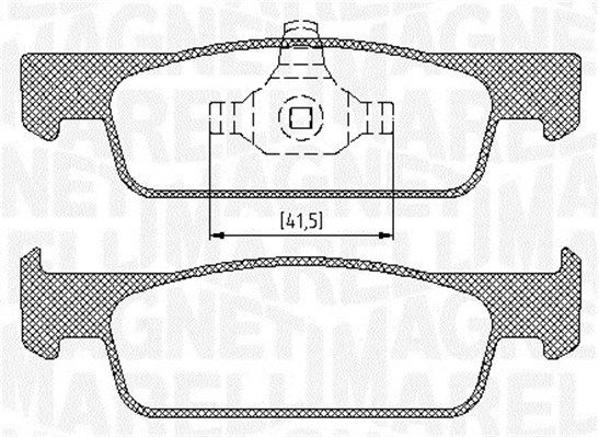 MAGNETI MARELLI Комплект тормозных колодок, дисковый тормоз 363916060717